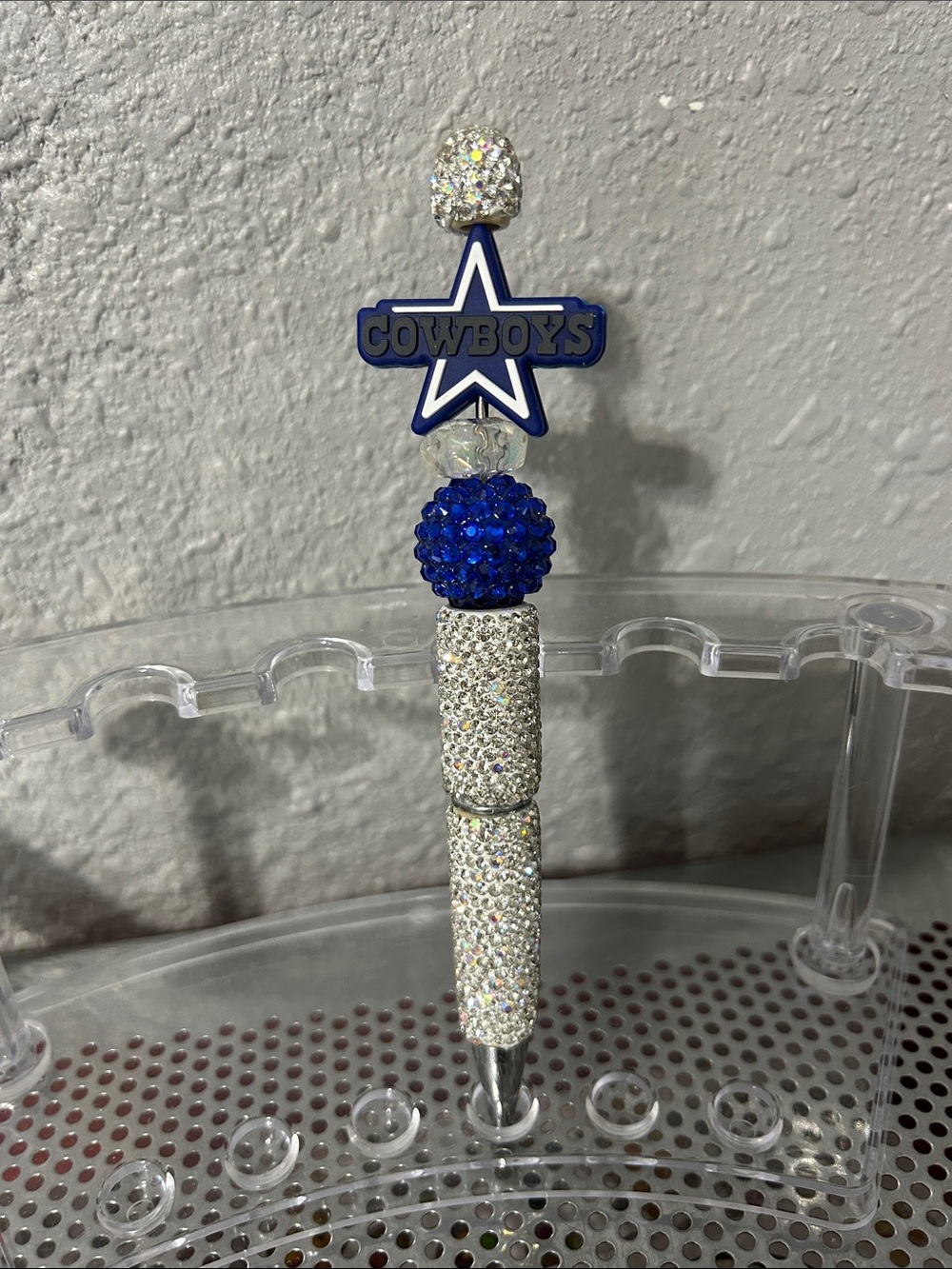 NFL Dallas Cowboys Rhinestone Blue and Silver Bling Pen